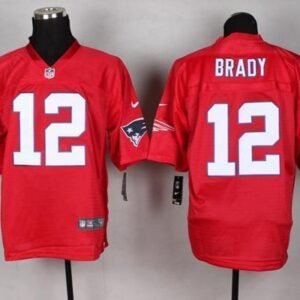 Nike Patriots #12 Tom Brady Red Stitched NFL Elite QB Practice Jersey