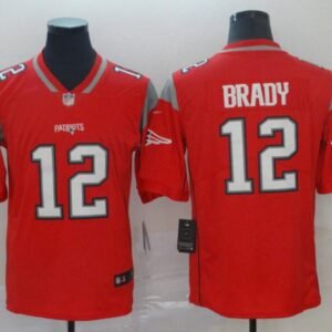 Nike Patriots #12 Tom Brady Red Stitched NFL Limited Inverted Legend Jersey