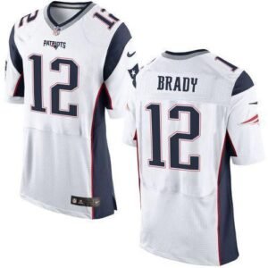 Nike Patriots #12 Tom Brady White Stitched NFL New Elite Jersey
