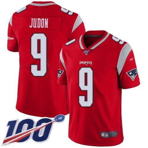 Nike Patriots #9 Matt Judon Red Stitched NFL Limited Inverted Legend 100th Season Jersey