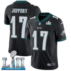 Nike Philadelphia Eagles #17 Alshon Jeffery Black Alternate Super Bowl LII Stitched NFL Vapor Untouchable Limited Jersey