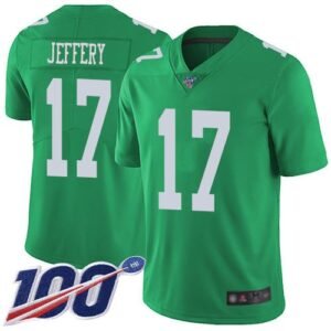 Nike Philadelphia Eagles #17 Alshon Jeffery Green Stitched NFL Limited Rush 100th Season Jersey