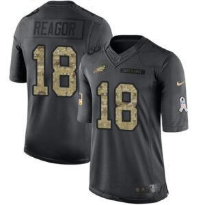 Nike Philadelphia Eagles #18 Jalen Reagor Black Stitched NFL Limited 2016 Salute to Service Jersey
