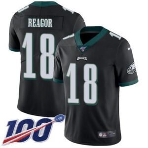 Nike Philadelphia Eagles #18 Jalen Reagor Black Alternate Stitched NFL 100th Season Vapor Untouchable Limited Jersey
