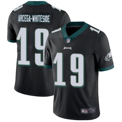 Nike Philadelphia Eagles #19 JJ Arcega-Whiteside Black Alternate Stitched NFL Vapor Untouchable Limited Jersey