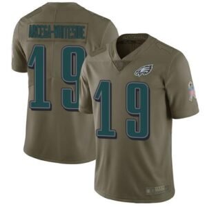 Nike Philadelphia Eagles #19 JJ Arcega-Whiteside Olive Stitched NFL Limited 2017 Salute To Service Jersey