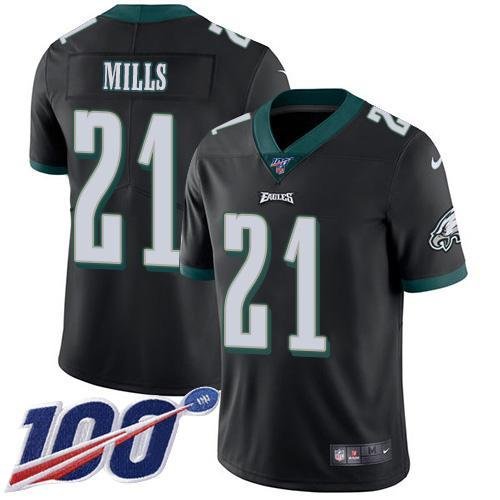 Nike Philadelphia Eagles #21 Jalen Mills Black Alternate Stitched NFL 100th Season Vapor Untouchable Limited Jersey