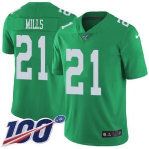 Nike Philadelphia Eagles #21 Jalen Mills Green Stitched NFL Limited Rush 100th Season Jersey