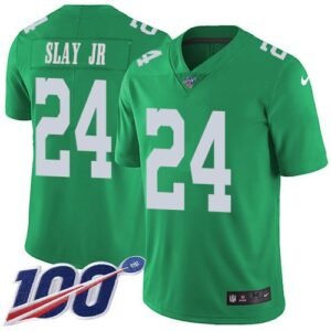 Nike Philadelphia Eagles #24 Darius Slay Jr Green Stitched NFL Limited Rush 100th Season Jersey