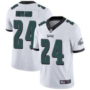 Nike Philadelphia Eagles #24 Jordan Howard White Stitched NFL Vapor Untouchable Limited Jersey