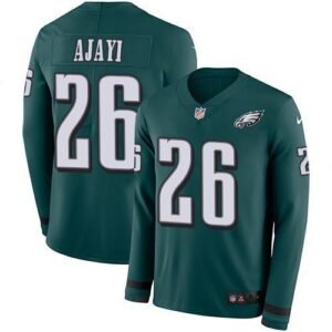 Nike Philadelphia Eagles #26 Jay Ajayi Midnight Green Team Color Stitched NFL Limited Therma Long Sleeve Jersey