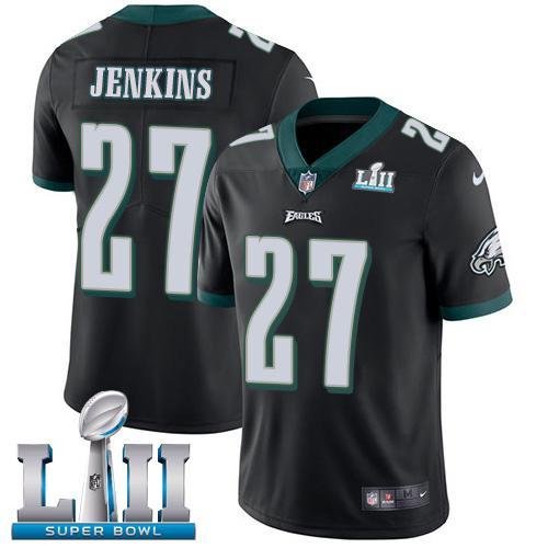 Nike Philadelphia Eagles #27 Malcolm Jenkins Black Alternate Super Bowl LII Stitched NFL Vapor Untouchable Limited Jersey
