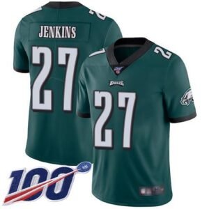 Nike Philadelphia Eagles #27 Malcolm Jenkins Midnight Green Team Color Stitched NFL 100th Season Vapor Limited Jersey