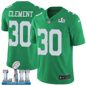 Nike Philadelphia Eagles #30 Corey Clement Green Super Bowl LII Stitched NFL Limited Rush Jersey