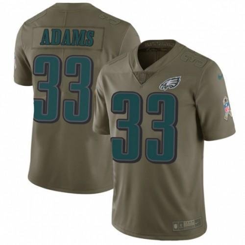 Nike Philadelphia Eagles #33 Josh Adams Olive Stitched NFL Limited 2017 Salute To Service Jersey