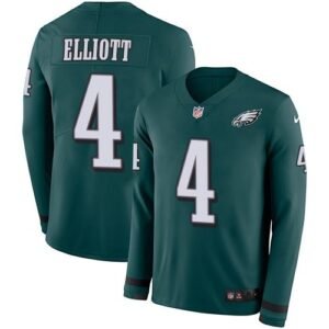 Nike Philadelphia Eagles #4 Jake Elliott Midnight Green Team Color Stitched NFL Limited Therma Long Sleeve Jersey