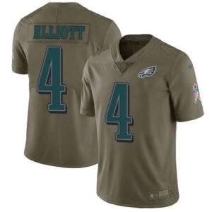 Nike Philadelphia Eagles #4 Jake Elliott Olive Stitched NFL Limited 2017 Salute To Service Jersey