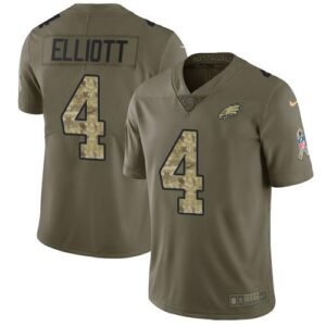 Nike Philadelphia Eagles #4 Jake Elliott Olive/Camo Stitched NFL Limited 2017 Salute To Service Jersey