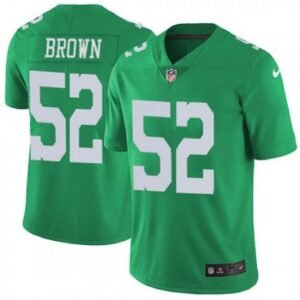 Nike Philadelphia Eagles #52 Asantay Brown Green Stitched NFL Limited Rush Jersey