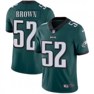 Nike Philadelphia Eagles #52 Asantay Brown Midnight Green Team Color Stitched NFL Vapor Untouchable Limited Jersey