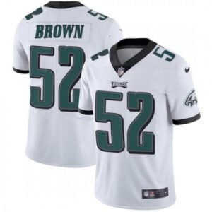 Nike Philadelphia Eagles #52 Asantay Brown White Stitched NFL Vapor Untouchable Limited Jersey