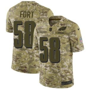 Nike Philadelphia Eagles #58 LJ Fort Camo Stitched NFL Limited 2018 Salute To Service Jersey