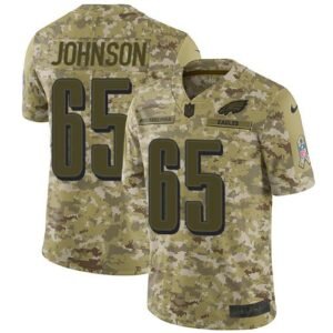 Nike Philadelphia Eagles #65 Lane Johnson Camo Stitched NFL Limited 2018 Salute To Service Jersey
