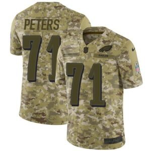 Nike Philadelphia Eagles #71 Jason Peters Camo Stitched NFL Limited 2018 Salute To Service Jersey
