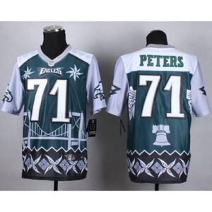 Nike Philadelphia Eagles #71 Jason Peters Midnight Green Stitched NFL Elite Noble Fashion Jersey