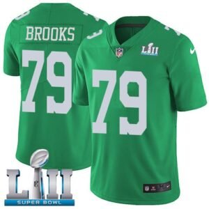 Nike Philadelphia Eagles #79 Brandon Brooks Green Super Bowl LII Stitched NFL Limited Rush Jersey