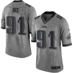 Nike Philadelphia Eagles #91 Fletcher Cox Gray Stitched NFL Limited Gridiron Gray Jersey