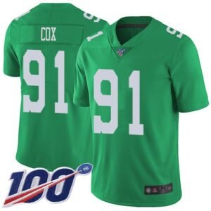 Nike Philadelphia Eagles #91 Fletcher Cox Green Stitched NFL Limited Rush 100th Season Jersey
