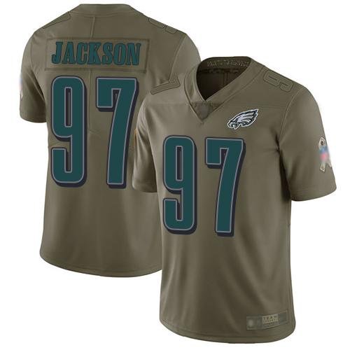 Nike Philadelphia Eagles #97 Malik Jackson Olive Stitched NFL Limited 2017 Salute To Service Jersey