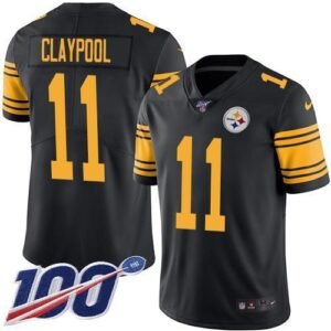 Nike Pittsburgh Steelers #11 Chase Claypool Black Stitched NFL Limited Rush 100th Season Jersey