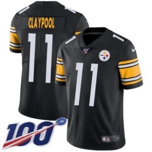 Nike Pittsburgh Steelers #11 Chase Claypool Black Team Color Stitched NFL 100th Season Vapor Untouchable Limited Jersey