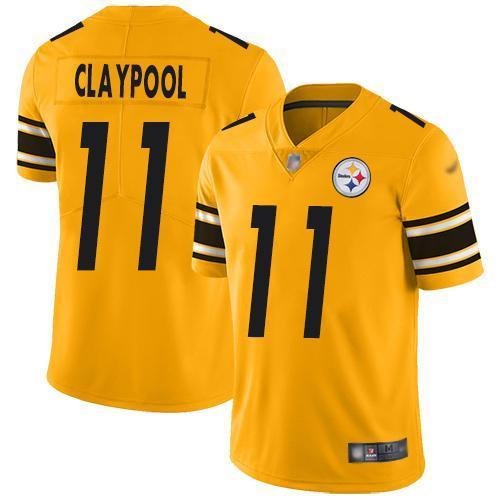 Nike Pittsburgh Steelers #11 Chase Claypool Gold Stitched NFL Limited Inverted Legend Jersey