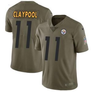 Nike Pittsburgh Steelers #11 Chase Claypool Olive Stitched NFL Limited 2017 Salute To Service Jersey