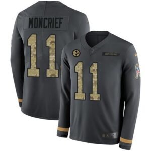 Nike Pittsburgh Steelers #11 Donte Moncrief Anthracite Salute to Service Stitched NFL Limited Therma Long Sleeve Jersey
