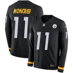 Nike Pittsburgh Steelers #11 Donte Moncrief Black Team Color Stitched NFL Limited Therma Long Sleeve Jersey