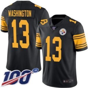 Nike Pittsburgh Steelers #13 James Washington Black Stitched NFL Limited Rush 100th Season Jersey