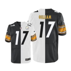 Nike Pittsburgh Steelers #17 Joe Gilliam White/Black Stitched NFL Elite Split Jersey
