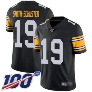 Nike Pittsburgh Steelers #19 JuJu Smith-Schuster Black Alternate Stitched NFL 100th Season Vapor Limited Jersey