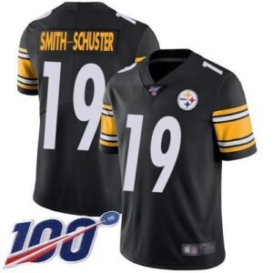 Nike Pittsburgh Steelers #19 JuJu Smith-Schuster Black Team Color Stitched NFL 100th Season Vapor Limited Jersey