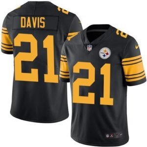 Nike Pittsburgh Steelers #21 Sean Davis Black Stitched NFL Limited Rush Jersey