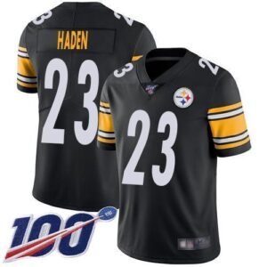 Nike Pittsburgh Steelers #23 Joe Haden Black Team Color Stitched NFL 100th Season Vapor Limited Jersey