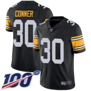 Nike Pittsburgh Steelers #30 James Conner Black Alternate Stitched NFL 100th Season Vapor Limited Jersey