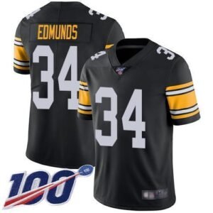 Nike Pittsburgh Steelers #34 Terrell Edmunds Black Alternate Stitched NFL 100th Season Vapor Limited Jersey