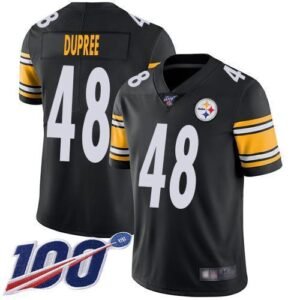Nike Pittsburgh Steelers #48 Bud Dupree Black Team Color Stitched NFL 100th Season Vapor Limited Jersey