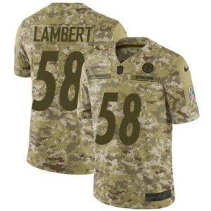 Nike Pittsburgh Steelers #58 Jack Lambert Camo Stitched NFL Limited 2018 Salute To Service Jersey
