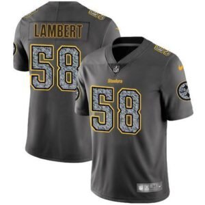 Nike Pittsburgh Steelers #58 Jack Lambert Gray Static Stitched NFL Vapor Untouchable Limited Jersey